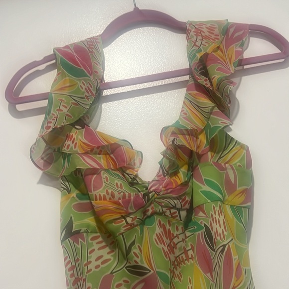 Colorful BCBG MAC Azria size 4 sleeveless dressNWOT - Picture 4 of 13